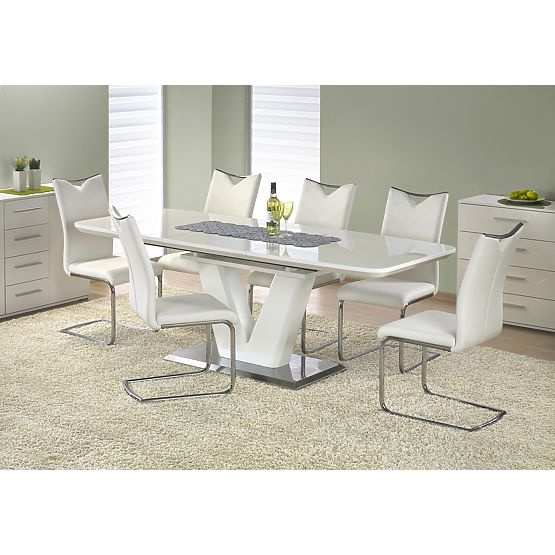 Table MISTRAL blanc brillant