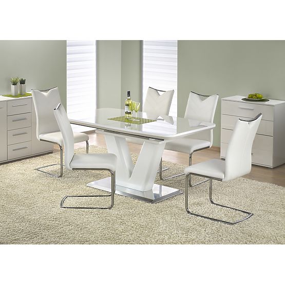 Table MISTRAL blanc brillant