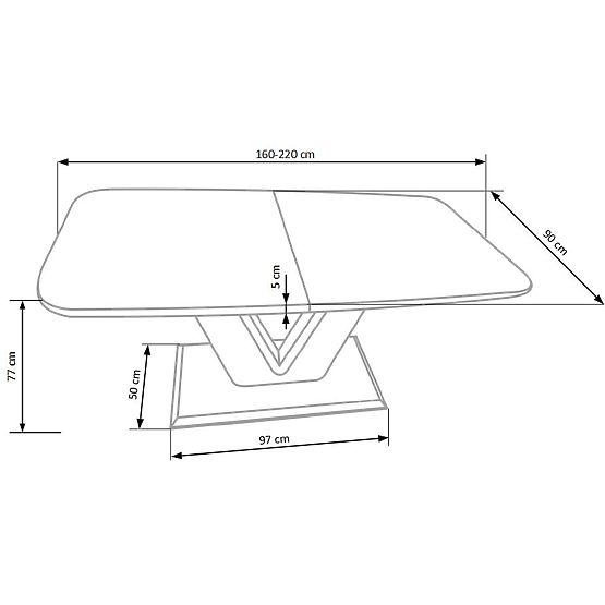 Table MISTRAL blanc brillant