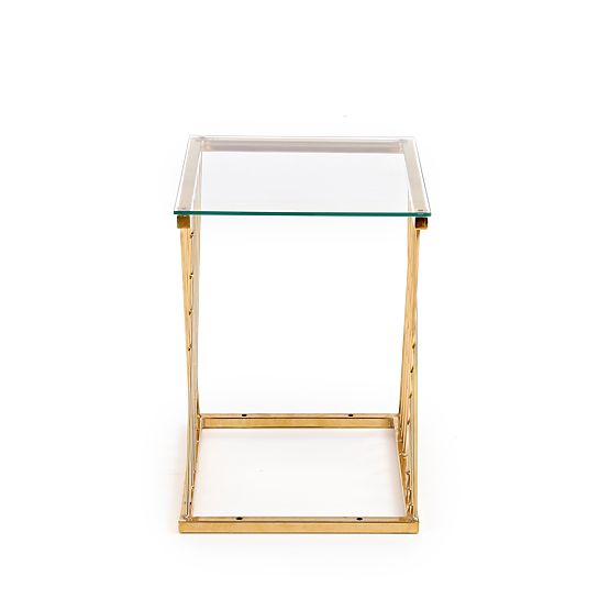 Table d'appoint NANCY doré / transparent