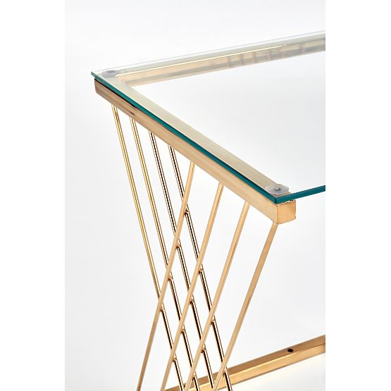 Table d'appoint NANCY doré / transparent