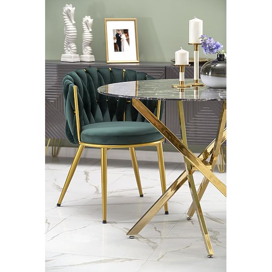 Table RAYMOND 2, plateau - marbre noir, pieds - dorés (2p=1pc)
