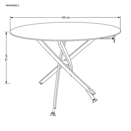 Table RAYMOND 2, plateau - marbre noir, pieds - dorés (2p=1pc)
