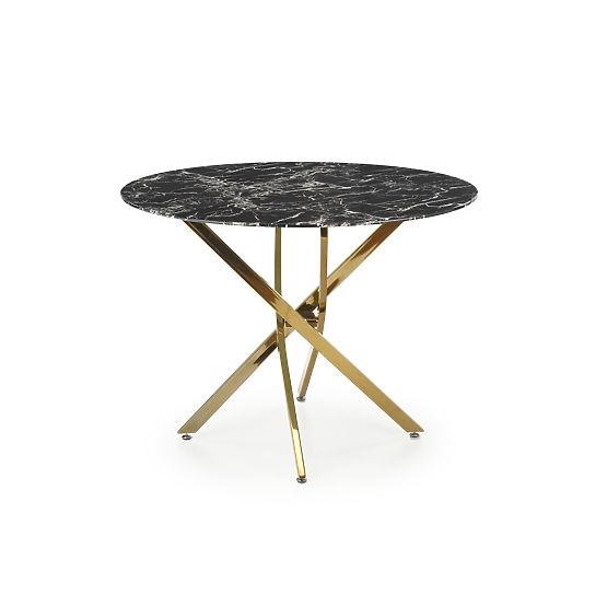 Table RAYMOND 2, plateau - marbre noir, pieds - dorés (2p=1pc)