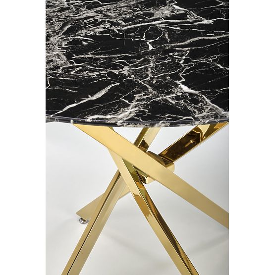 Table RAYMOND 2, plateau - marbre noir, pieds - dorés (2p=1pc)