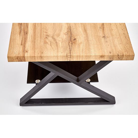 Table rectangulaire XENA noir / naturel