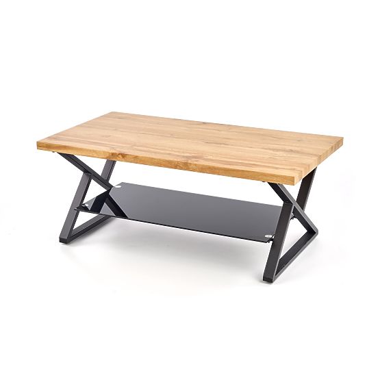 Table rectangulaire XENA noir / naturel