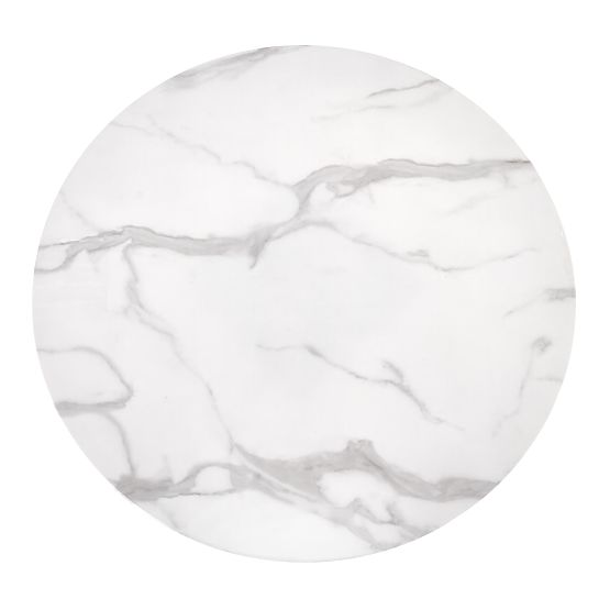 Table ronde AMBROSIO, plateau - verre, pied - noir (2p=1 pièce)