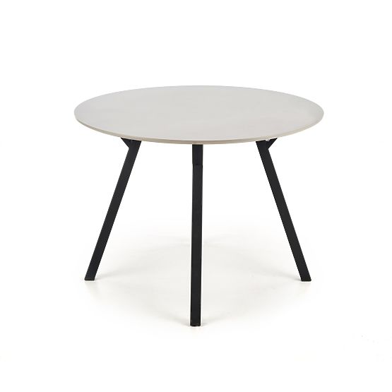 Table ronde BALROG, structure - noire, plateau - gris clair (2p=1ks)