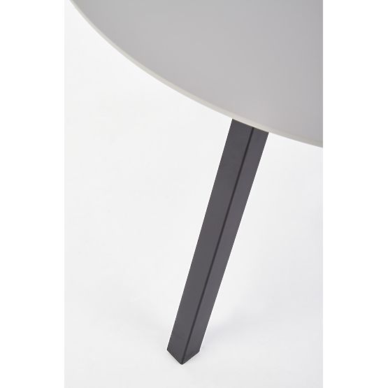 Table ronde BALROG, structure - noire, plateau - gris clair (2p=1ks)