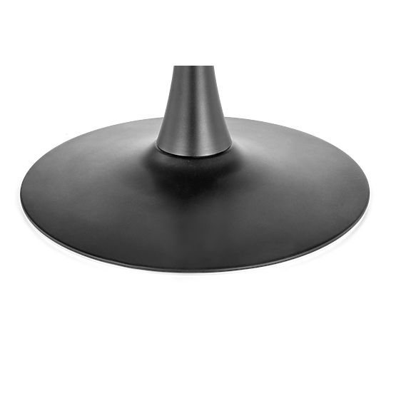 Table ronde CARMELO, plateau - noyer, pied - noir (3p=1ks)