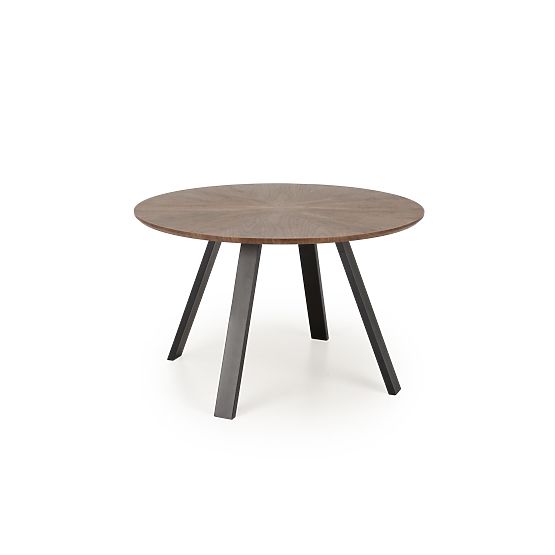 Table ronde DANILO, plateau - noyer, pieds - noirs (2p=1ks)
