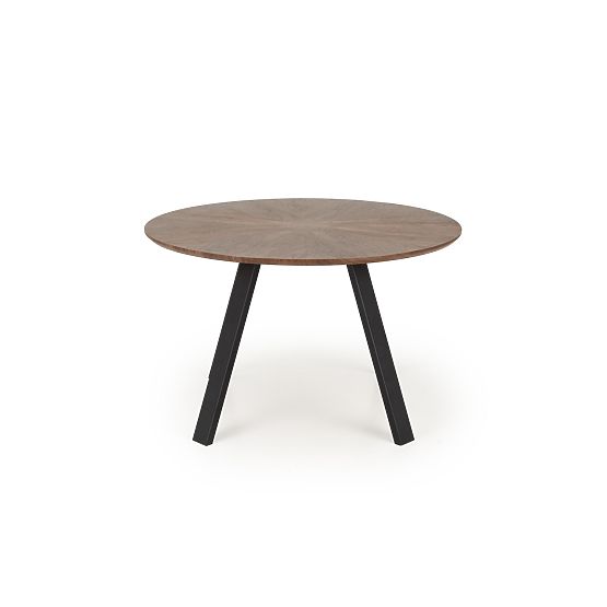 Table ronde DANILO, plateau - noyer, pieds - noirs (2p=1ks)