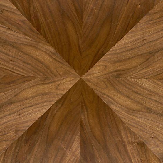 Table ronde DANILO, plateau - noyer, pieds - noirs (2p=1ks)