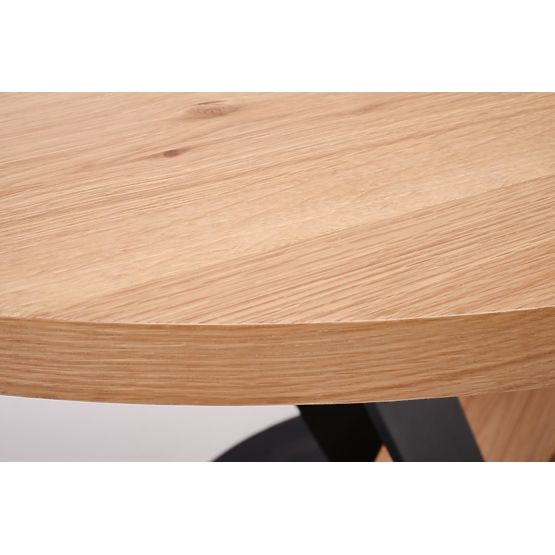 Table ronde extensible FANIS, naturel / noir (3p=1ks)