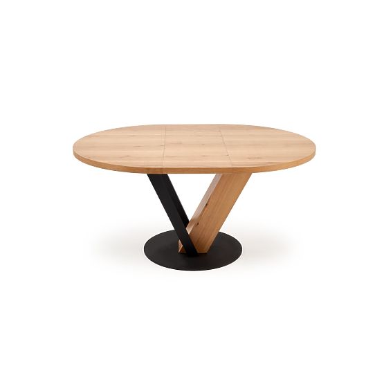 Table ronde extensible FANIS, naturel / noir (3p=1ks)
