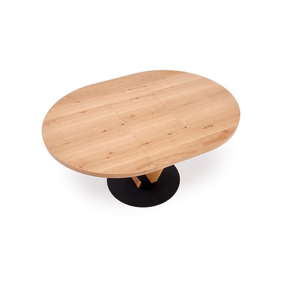 Table ronde extensible FANIS, naturel / noir (3p=1ks)