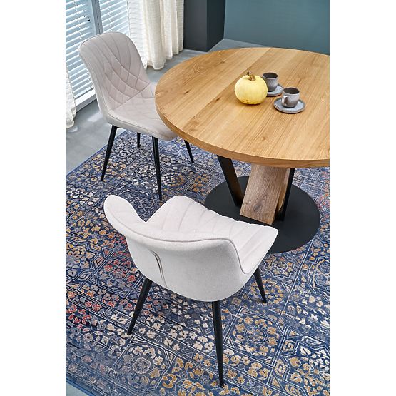 Table ronde extensible FANIS, naturel / noir (3p=1ks)