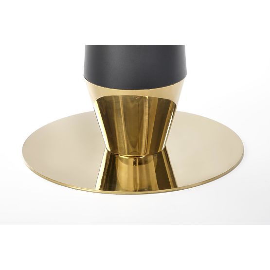 Table ronde MOLINA, marbre noir / noir / or (2p=1ks)
