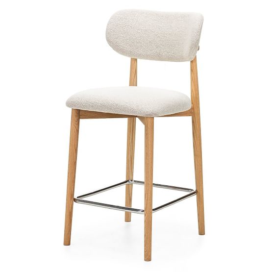 Tabouret de bar Amalfi, crème, chêne