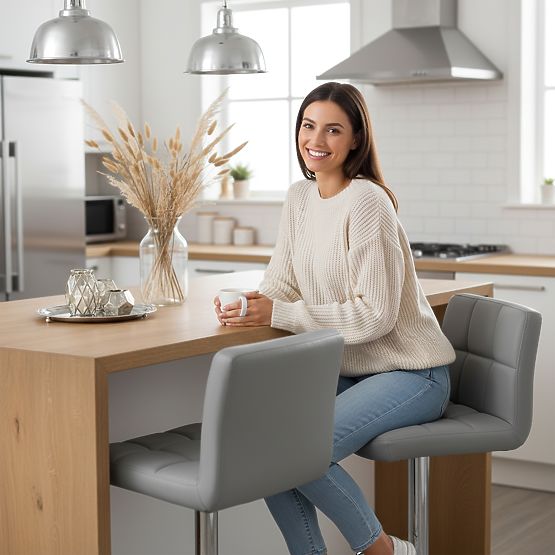 Tabouret de bar Arako gris