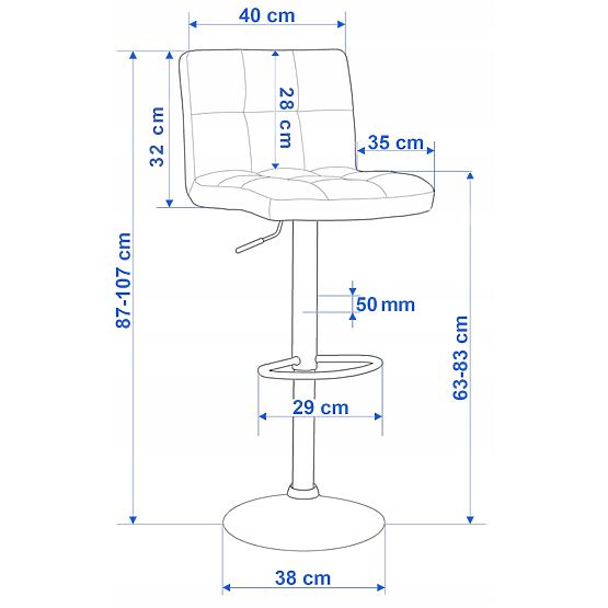 Tabouret de bar Arako gris