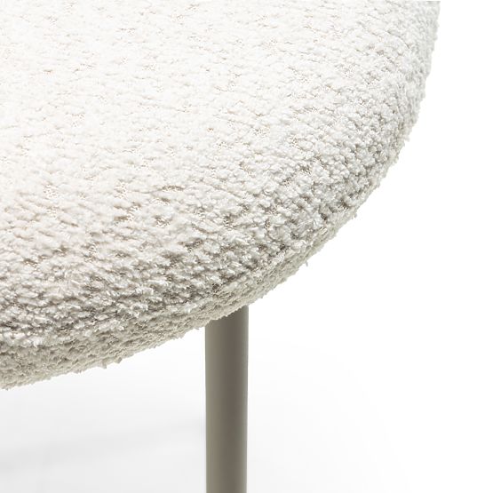 Tabouret de bar Fiori beige clair, formes arrondies