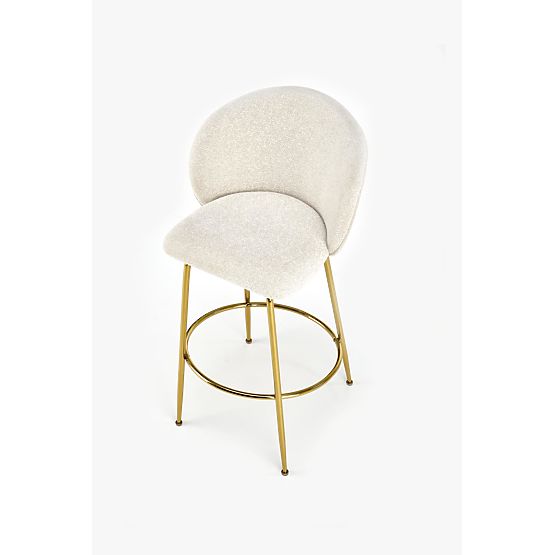 Tabouret de bar H116 crème / or (1p=2pcs)