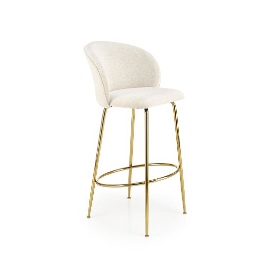 Tabouret de bar H116 crème / or (1p=2pcs)