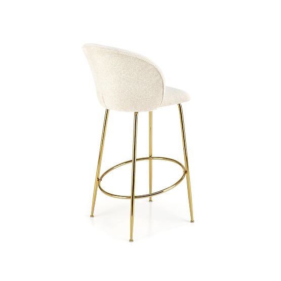 Tabouret de bar H116 crème / or (1p=2pcs)