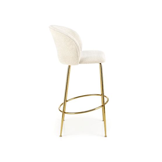 Tabouret de bar H116 crème / or (1p=2pcs)