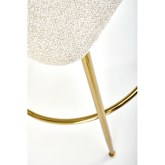 Tabouret de bar H116 crème / or (1p=2pcs)