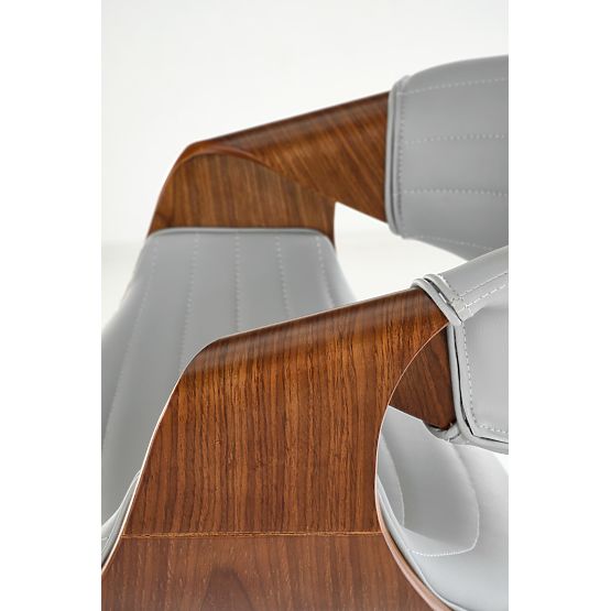 Tabouret de bar H123 gris / noyer (1p=1pc)