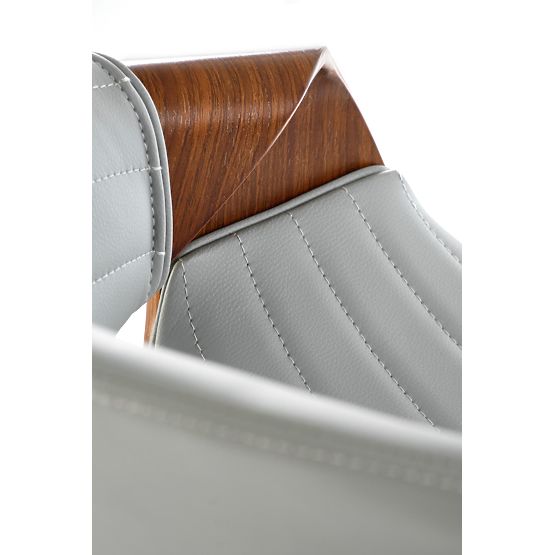 Tabouret de bar H123 gris / noyer (1p=1pc)