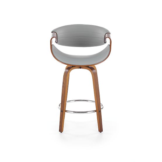 Tabouret de bar H123 gris / noyer (1p=1pc)
