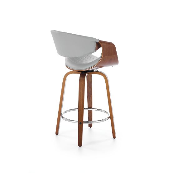 Tabouret de bar H123 gris / noyer (1p=1pc)