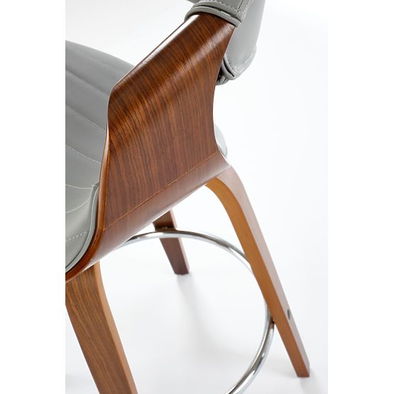 Tabouret de bar H123 gris / noyer (1p=1pc)