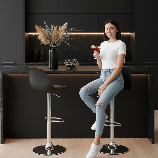 Tabouret de bar Ricardo noir