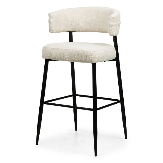 Tabouret de bar Rosario crème/pieds noirs