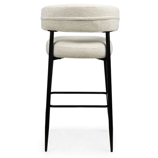Tabouret de bar Rosario crème/pieds noirs