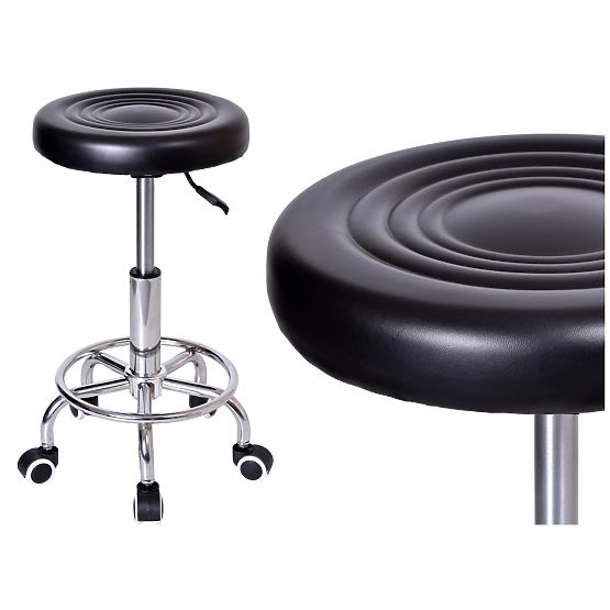 Tabouret de coiffeur cosmétique Monza noir