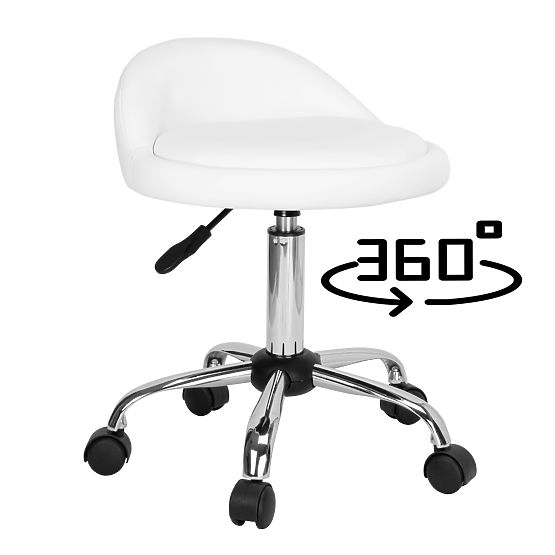 Tabouret de coiffure cosmétique LOMO blanc