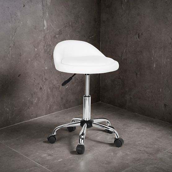 Tabouret de coiffure cosmétique LOMO blanc