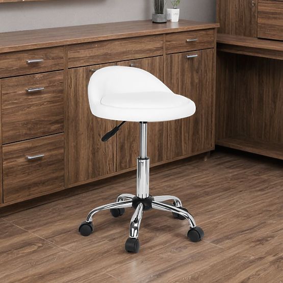 Tabouret de coiffure cosmétique LOMO blanc