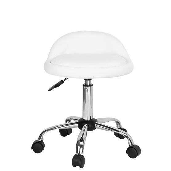 Tabouret de coiffure cosmétique LOMO blanc