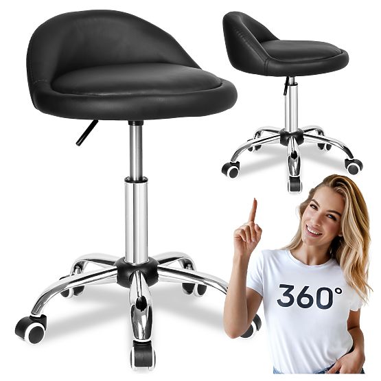Tabouret de coiffure cosmétique LOMO noir