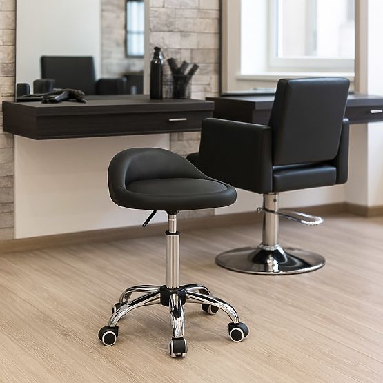 Tabouret de coiffure cosmétique LOMO noir