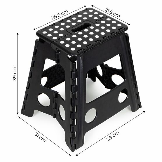 Tabouret pliant à 1 marche en plastique 39 cm
