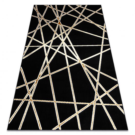 Tapis ALLURE 1964 Géométrique - Structurel, stylé, glamour noir / or