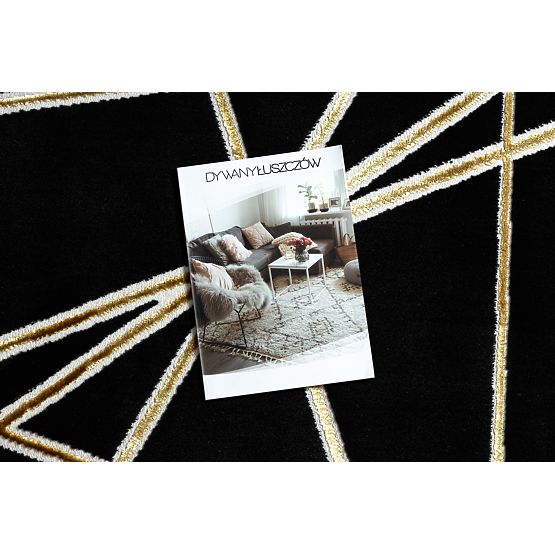 Tapis ALLURE 1964 Géométrique - Structurel, stylé, glamour noir / or